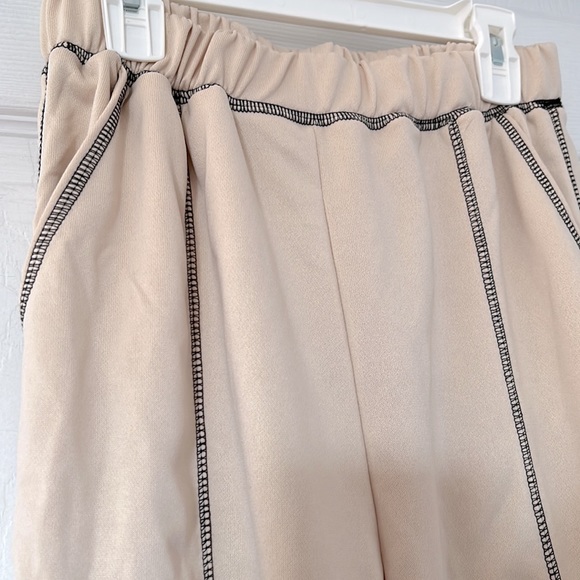 SHEIN Privé Colorblock Zipper Half Crop Sweatshirt & Sweatpants 2 Pieces Set - Picture 7 of 8